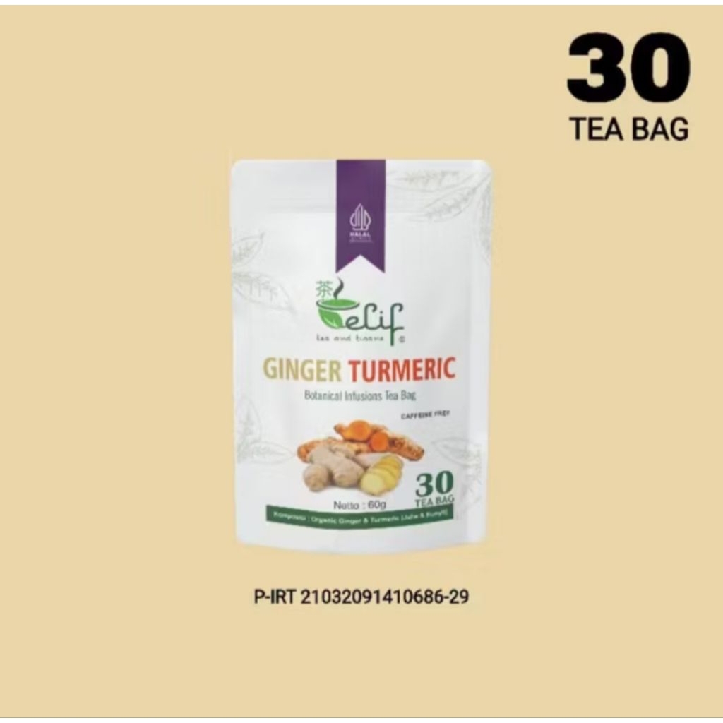 

Elif Tea and Tisane Ginger Turmeric Tea/ Teh Pelangsing