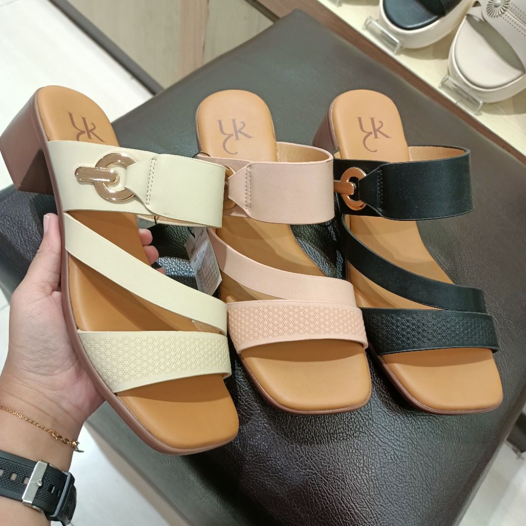 sandal wanita heels kotak 5cm YONGKI KOMALADI original