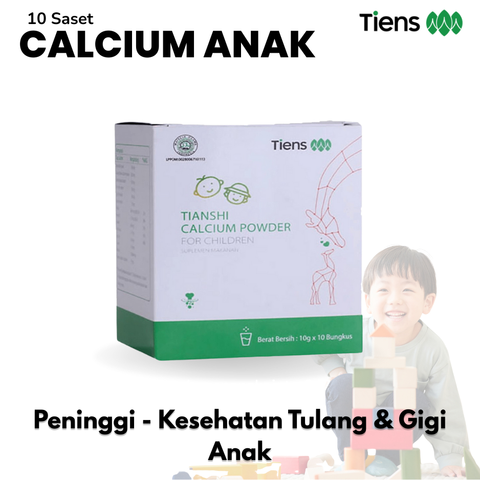 Calcium Anak Tiens – Suplemen Kalsium Nafsu Makan, Pertumbuhan Tulang & Gigi, Tinggi Badan