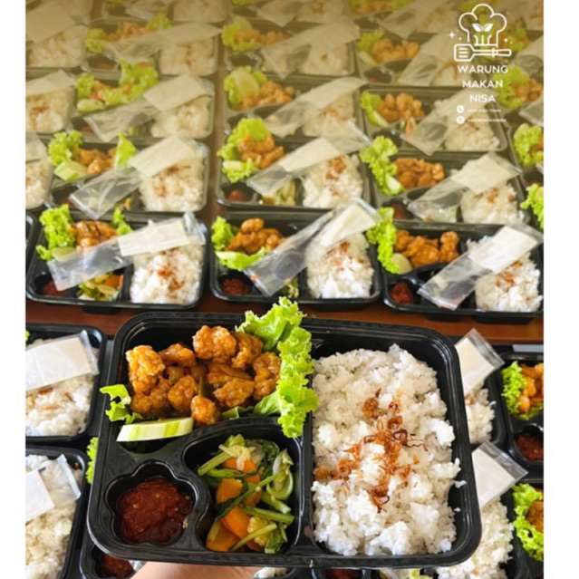 

Paket Nasi Bento Ayam Asam Manis + Capcay