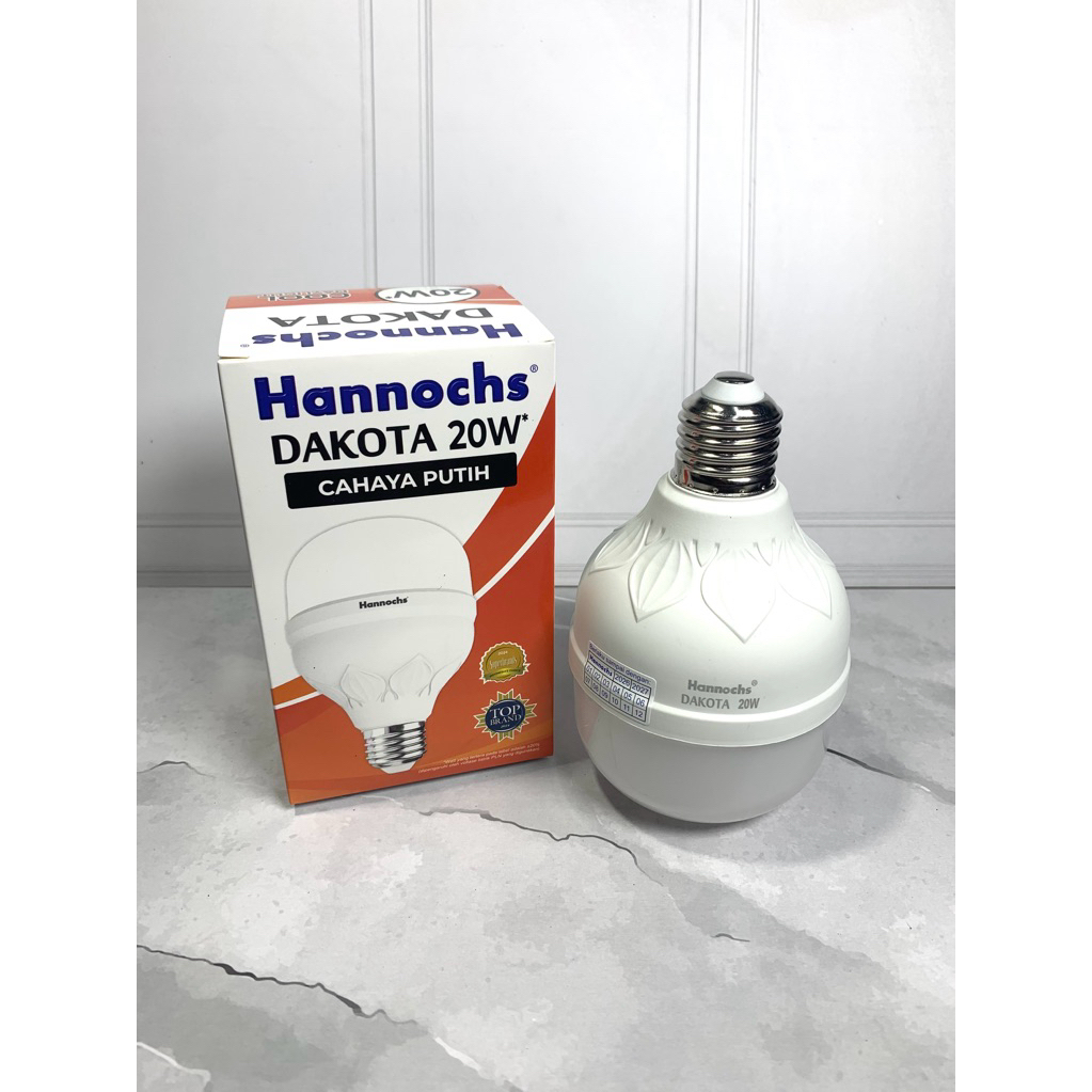 Bola Lampu LED Hannochs 20watt Bohlam Dakota 20w Cahaya Putih