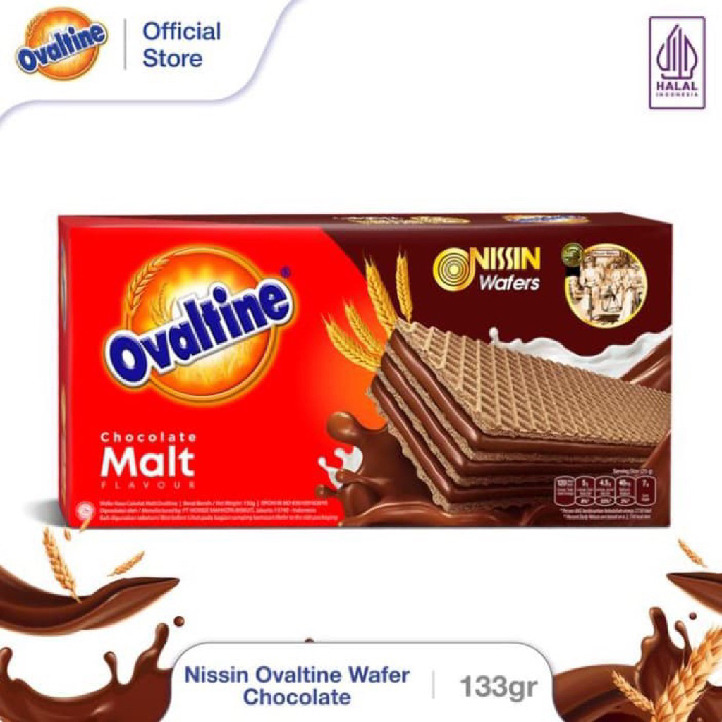 

NISSIN WAFER OVALTINE ~ RASA CHOCOLATE MALT~Netto 133gram