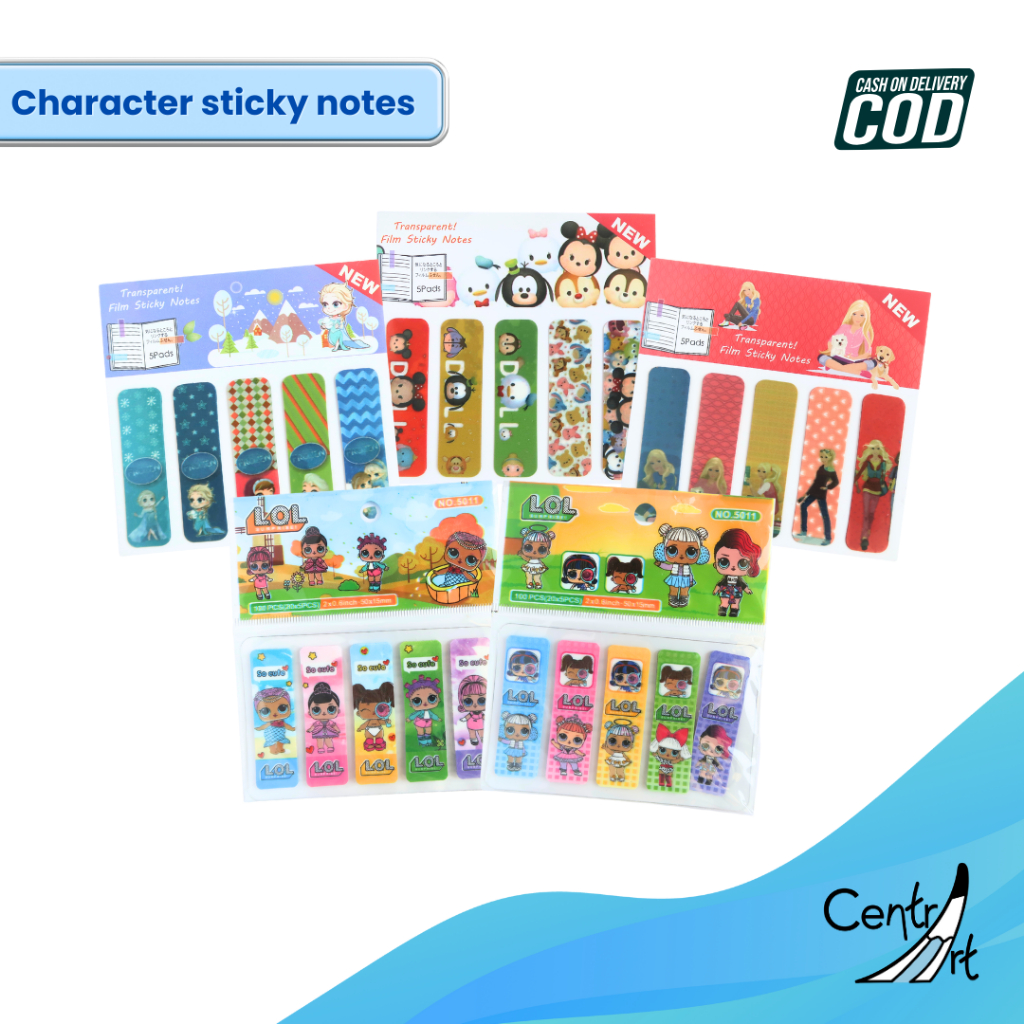 

Character Sticky Notes | Frozen | LOL | Barbie | Tsum tsum | Pembatas buku
