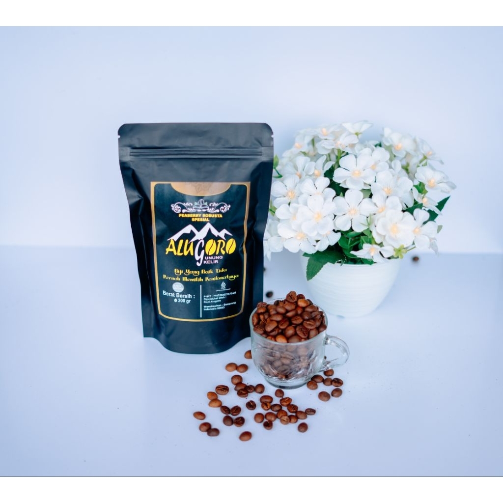 

KOPI BUBUK PEABERRY ROBUSTA ALUGORO 200 GRAM