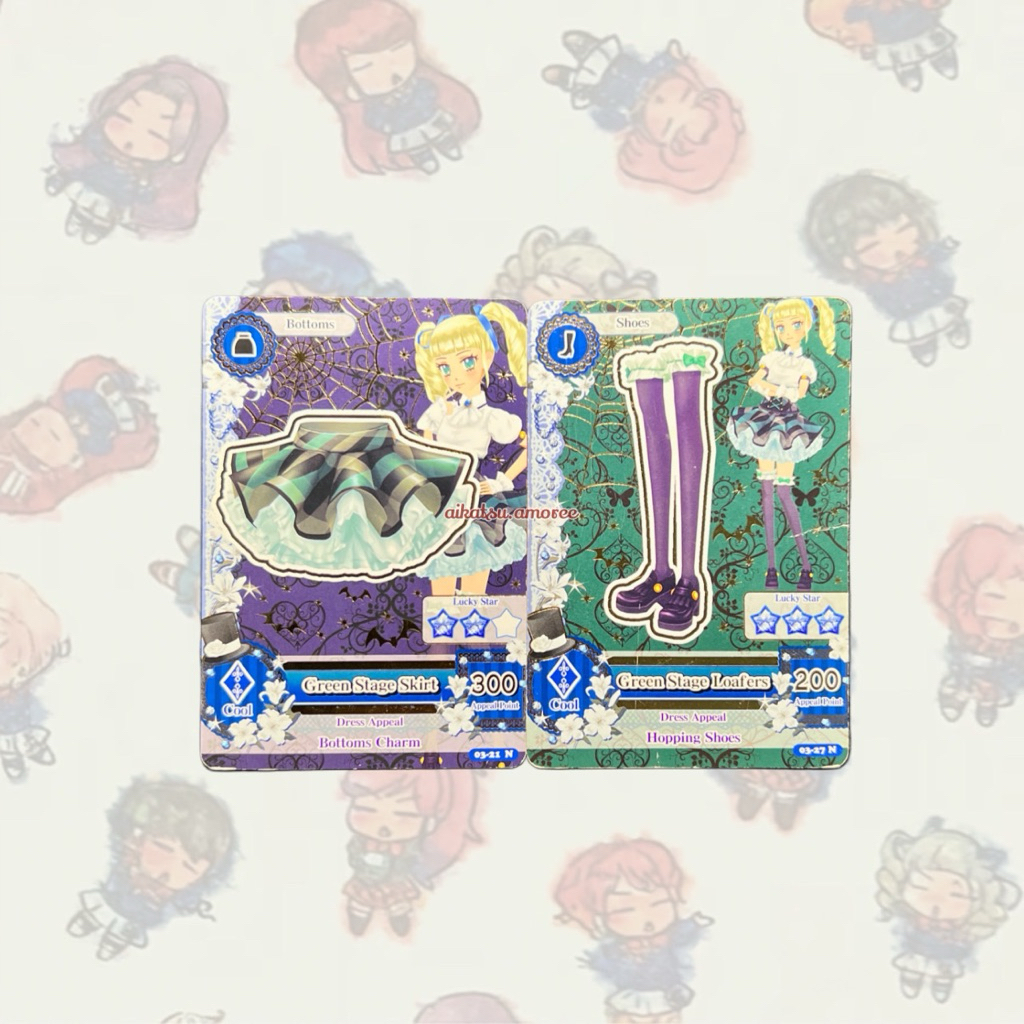 Aikatsu Green Stage Skirt + Green Stage Loafers