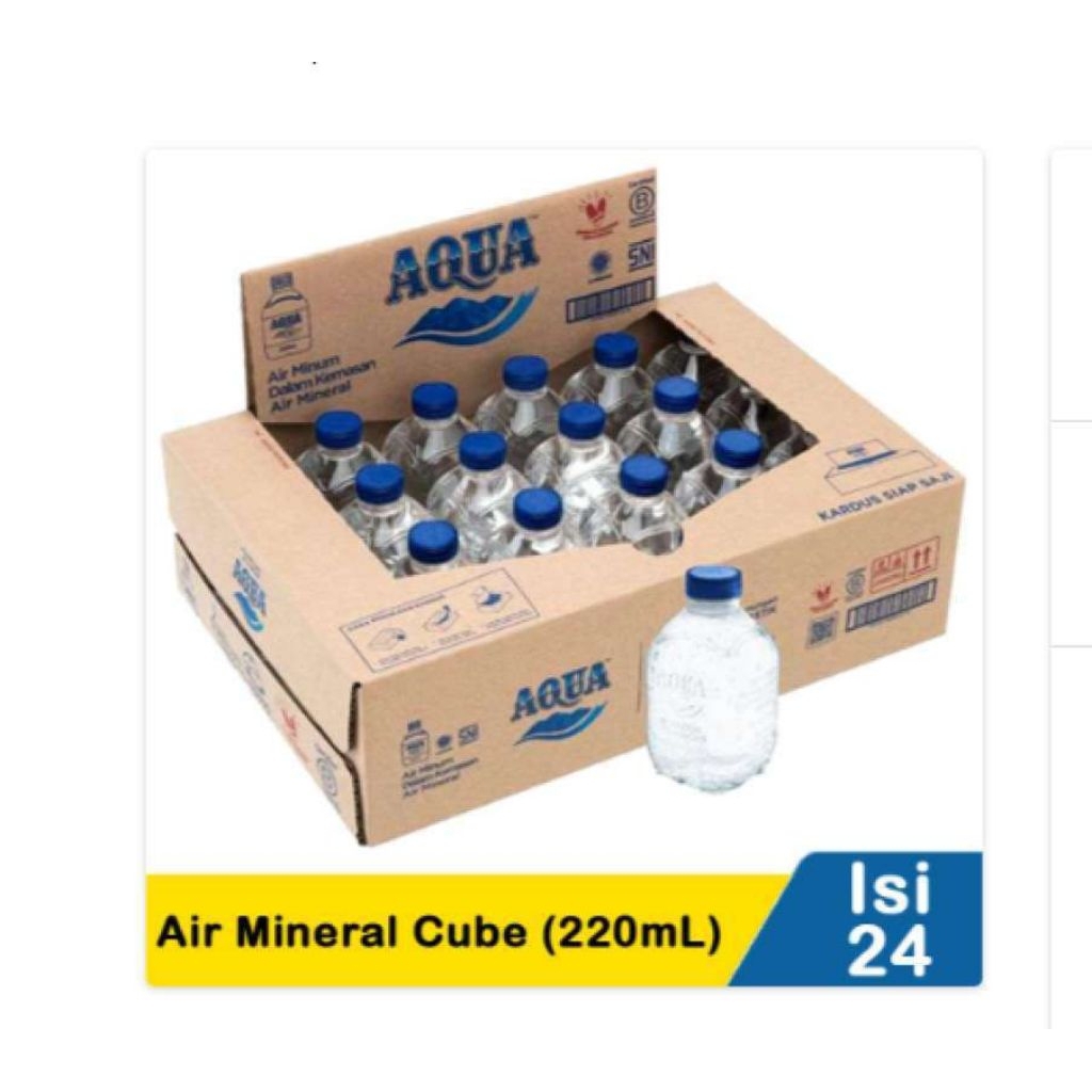 

Aqua Cube 220 ML Air Mineral 1 dus isi 24 Botol