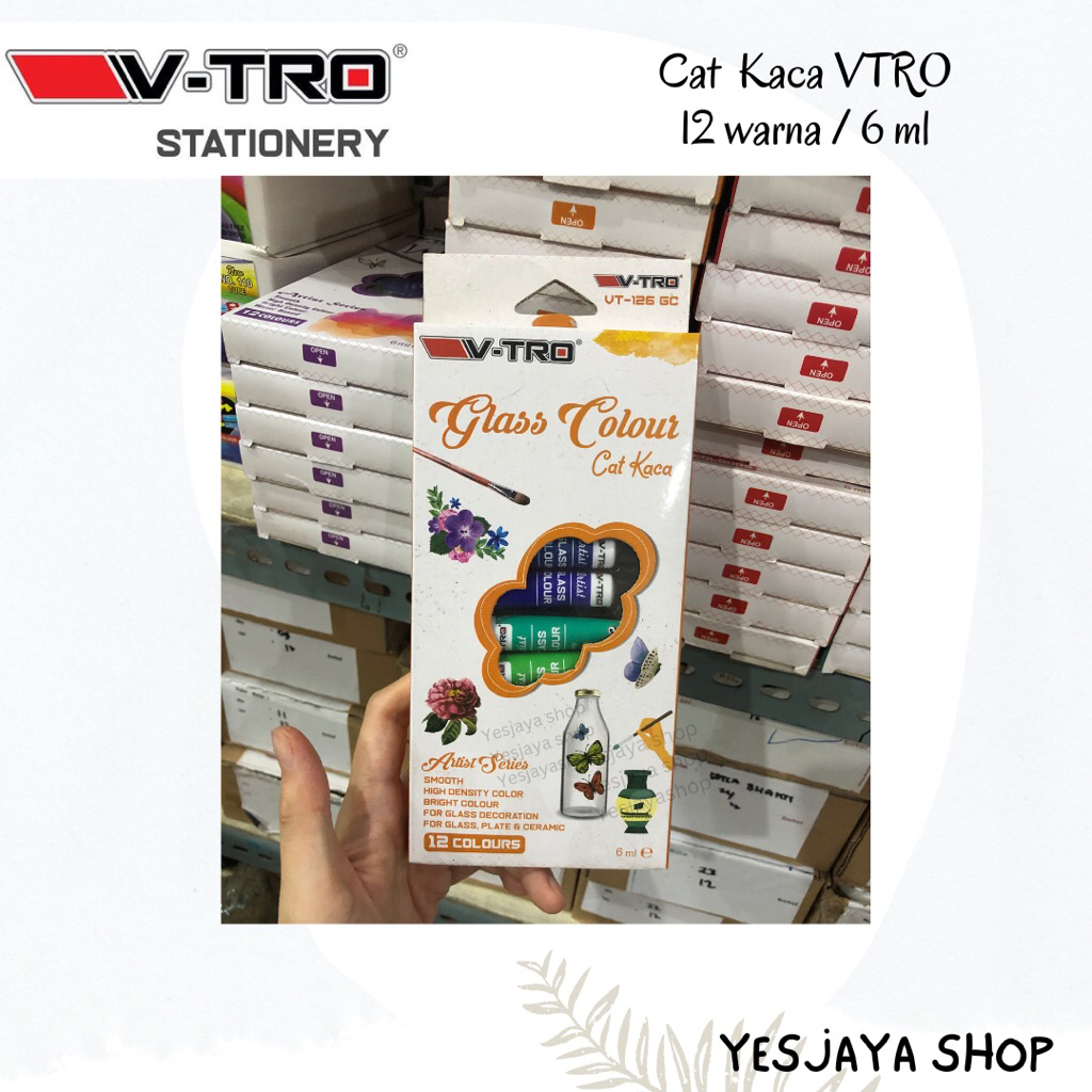 

{1 set} Cat Kaca Vtro 12 warna / Cat Kaca Vtro Original 12 warna