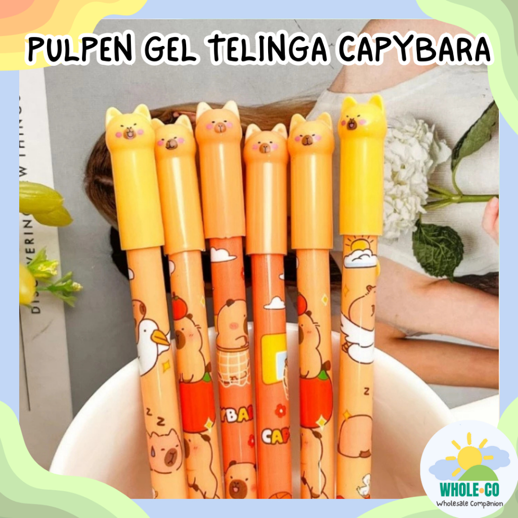 

Pulpen Gel Telinga Capybara Premium Hewan Kapibara Pena Kuping Kucing Premium Lucu Unik Imut Grosir Termurah COD