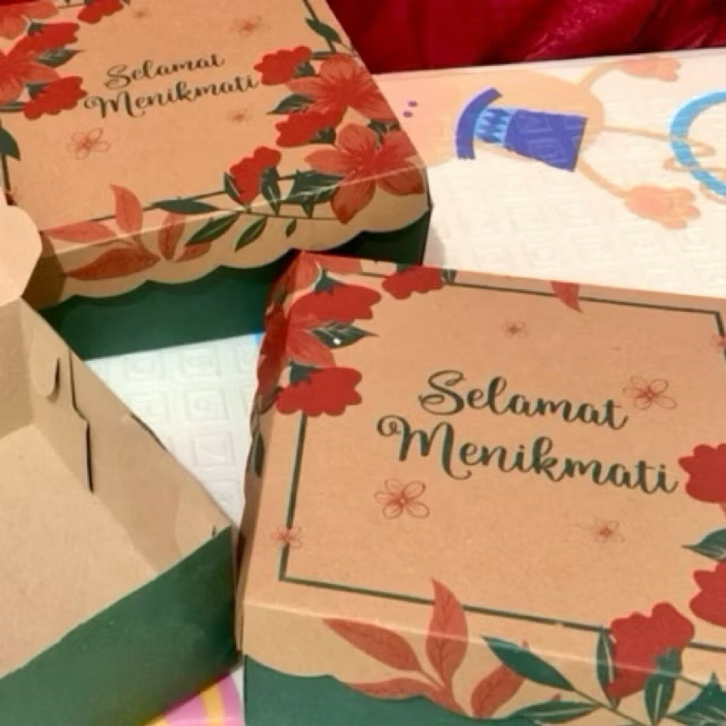 

100/50 Pcs Dus Nasi Dus Kue || Kardus Nasi Uk 20x20x7 ||