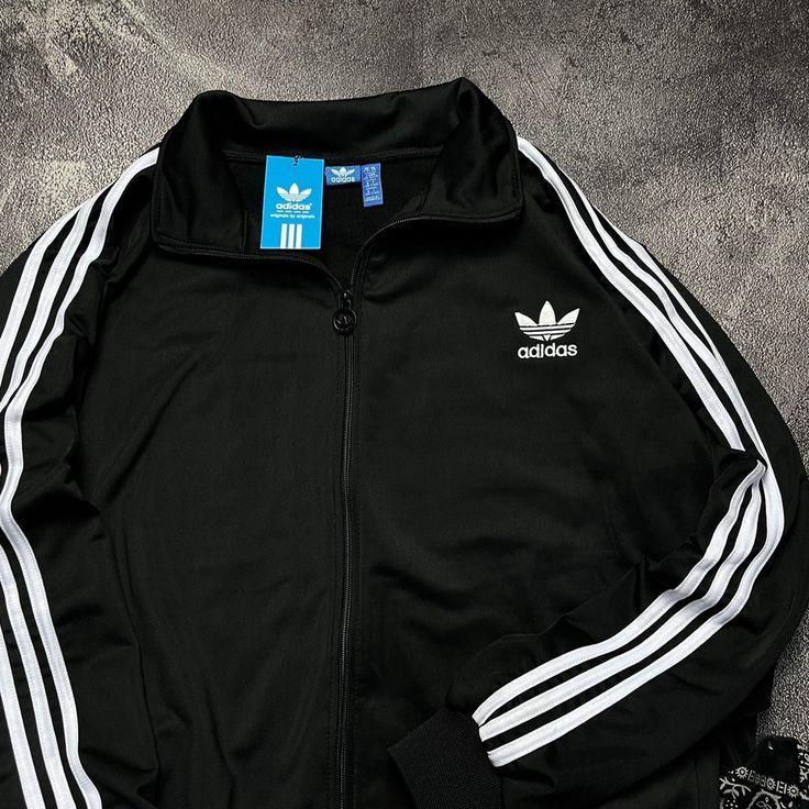 ADIDAS JACKET- jaket vintage stripe 3foil california-taractop jaket casual pria wanita viral