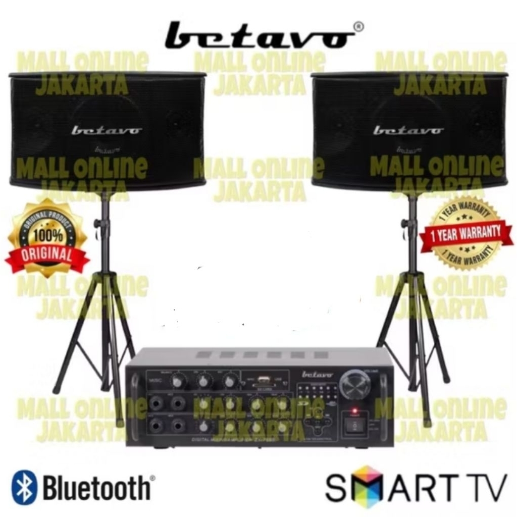 Paket karaoke betavo 10 inch sound system indoor rumah outdoor lapangan