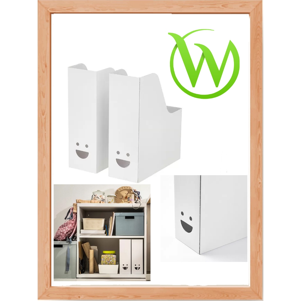 

File majalah isi 2 pcs bentuk smile folder paper organizer kertas rak buku TJABBA , putih