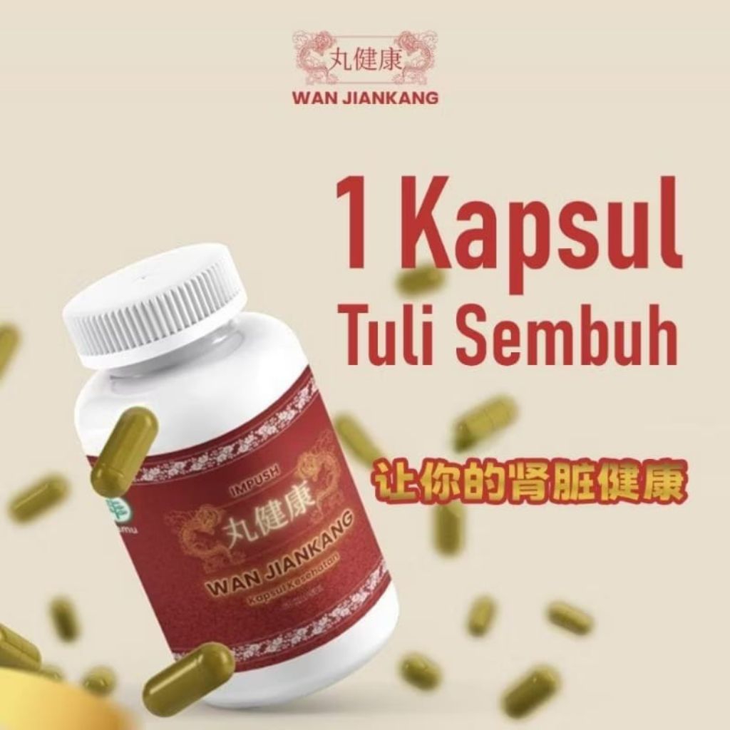 Wan Jiankang Obat Herbal Cina Atasi Gangguan Pendengaran Telinga Tuli Original
