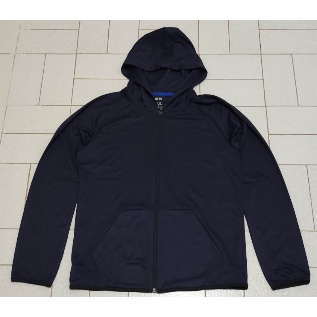 Jaket Sport Running Uniqlo Dry Ex Anti Bacterial Navy