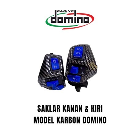 Saklar Set Kiri & Kanan Domino Motif Karbon Saklar Motor Variasi Saklar Carbon Domino Motor Mio Spor