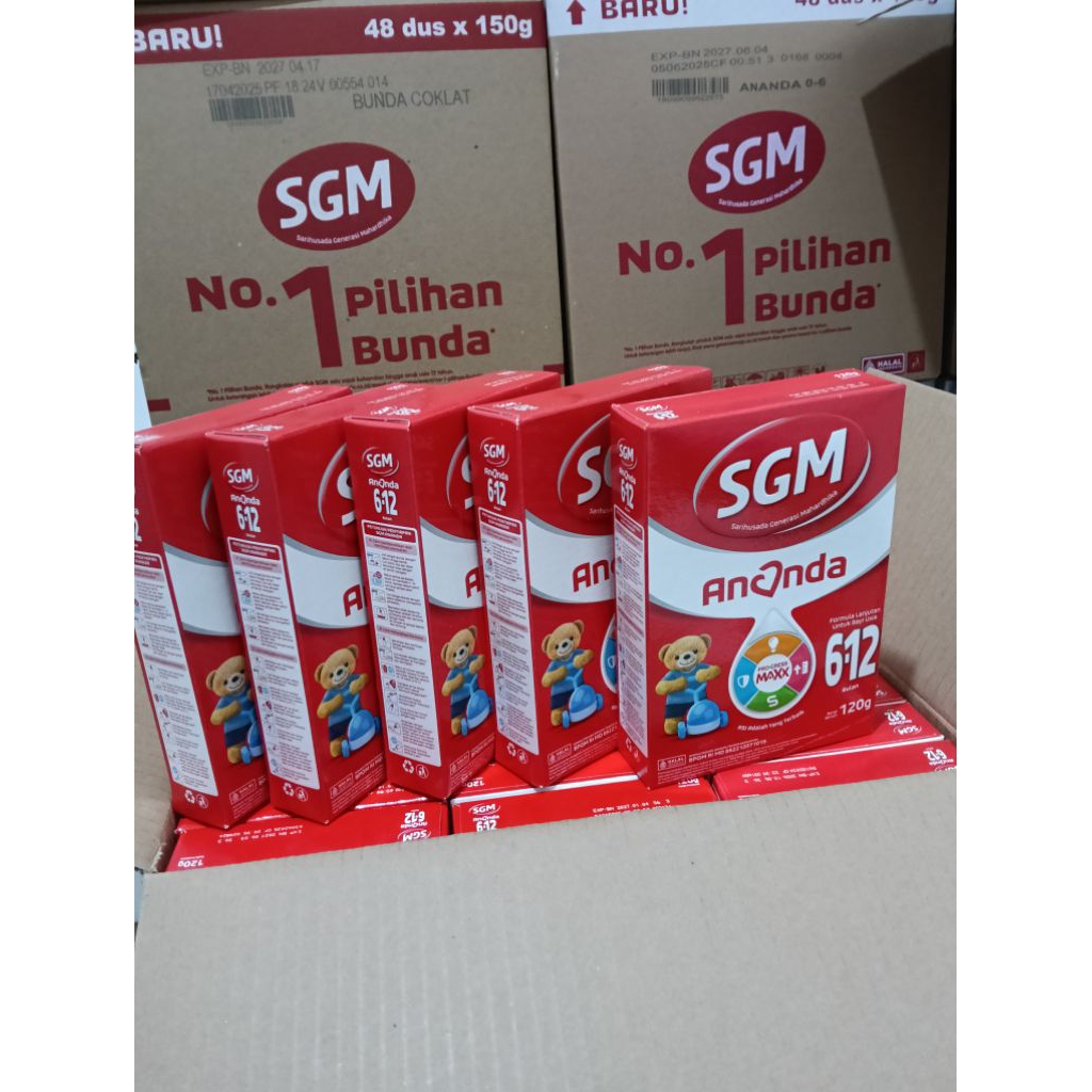 Susu Sgm 5 PCS usia 6 -12 bulan 120 gr  gratis bubble wrap kardus