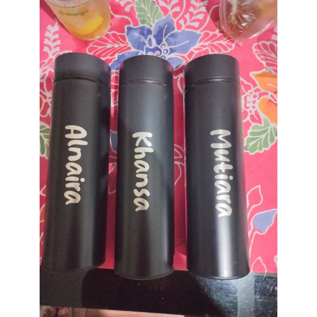 TUMBLER CUSTOM laser Grafir nama / logo / Souvenir botol minum termos air panas / Tumbler travel