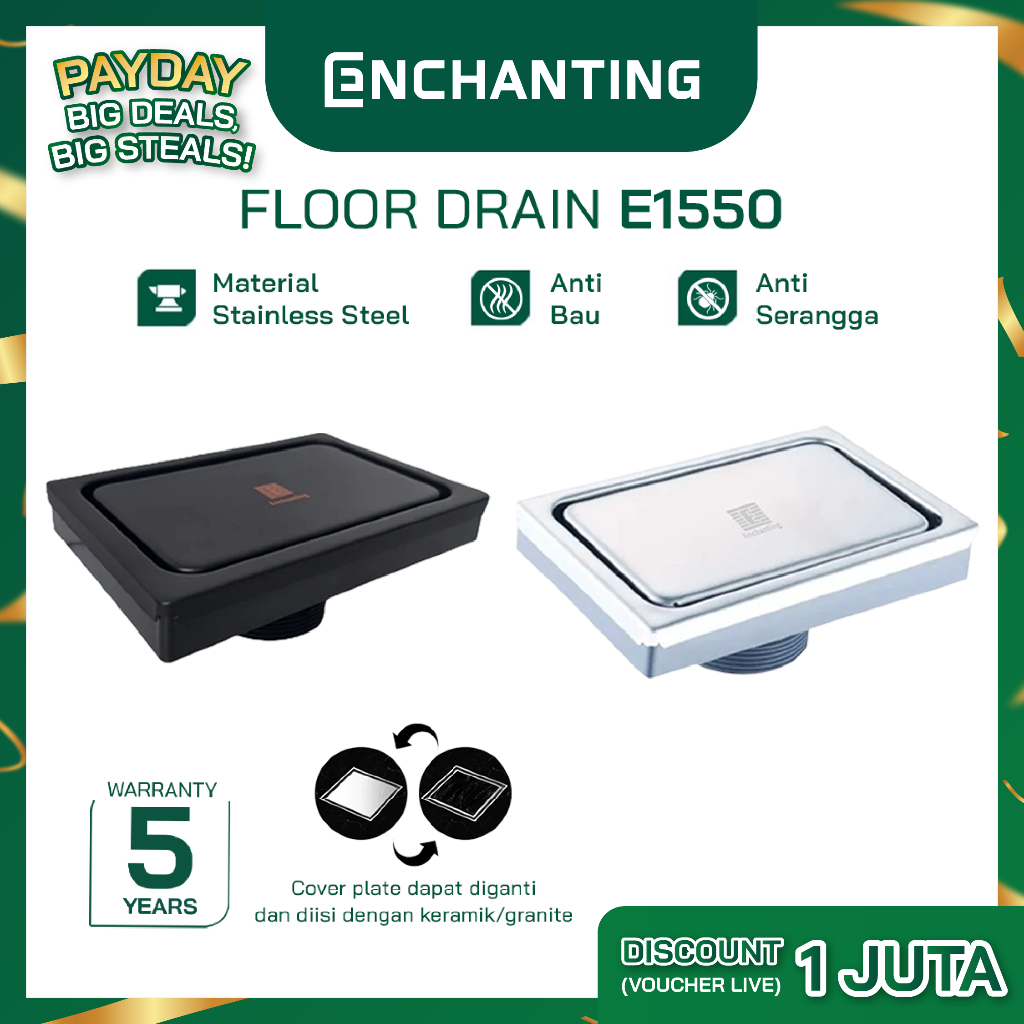 Floor Drain / Saringan Got Stainless Steel Europe Enchanting E1550