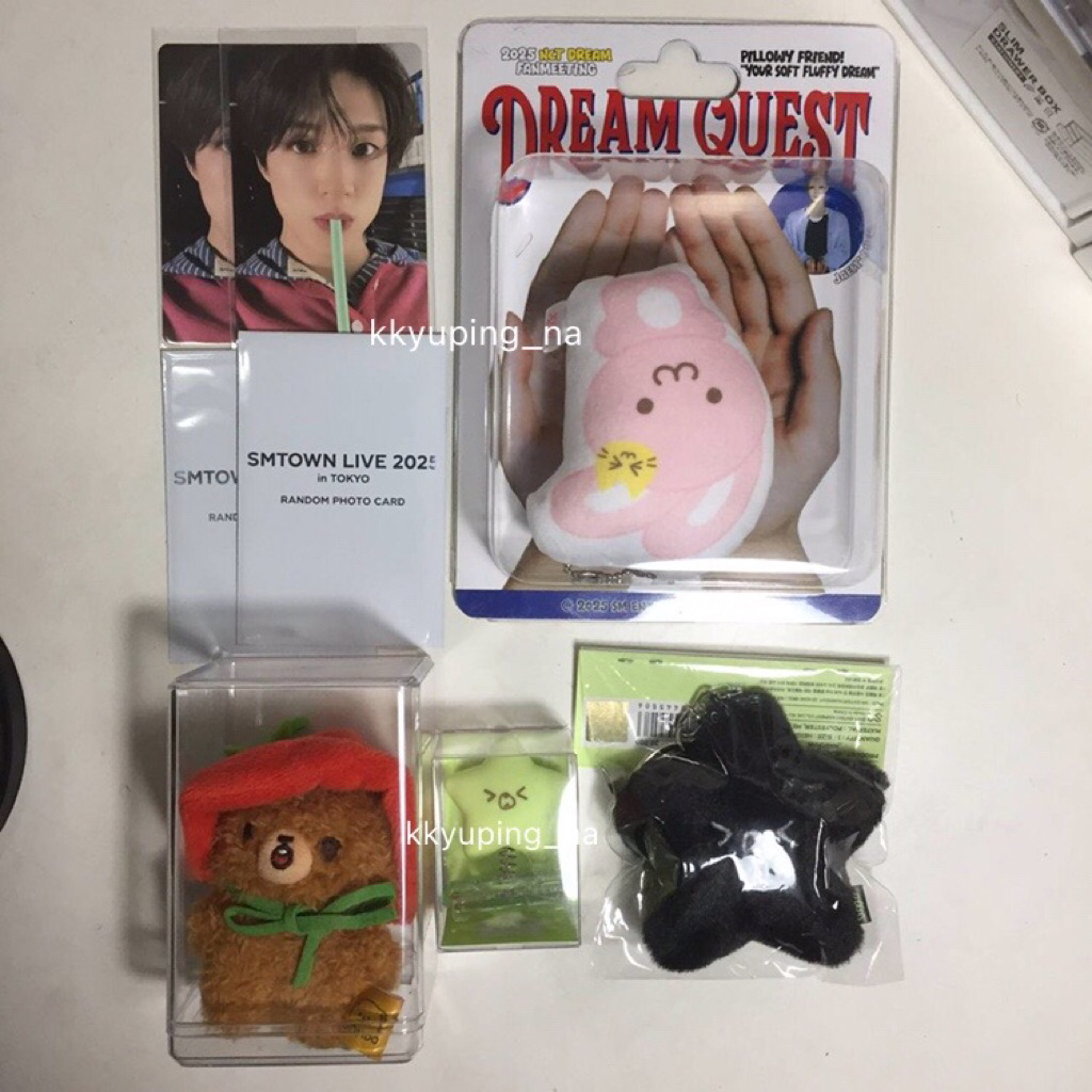 jaemin jeno haechan water bottle sedotan pinkki doll cushion keyring character bayi sealed dream gue