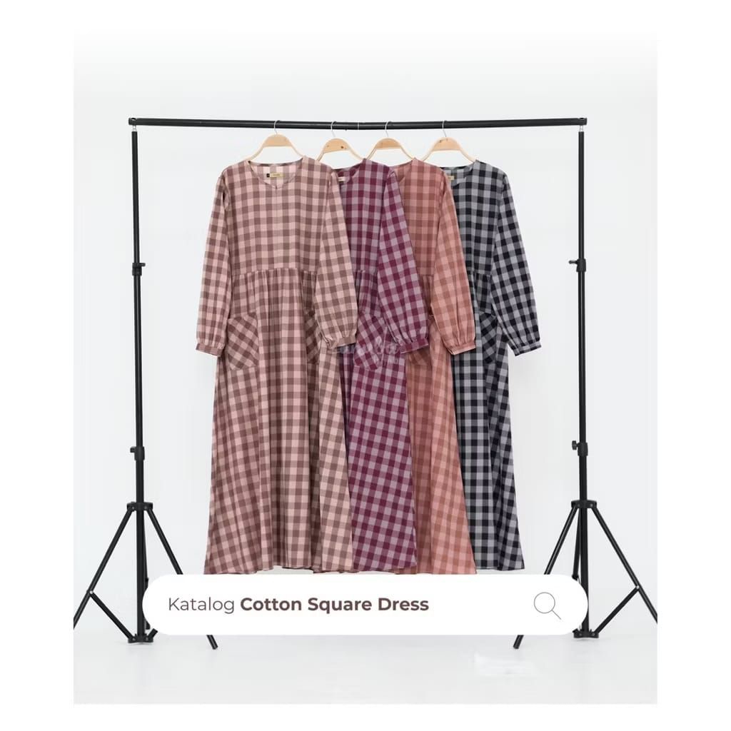 [SIAP KIRIM] COTTON SQUARE DRESS BY ZANUBA HIJAB TERBARU