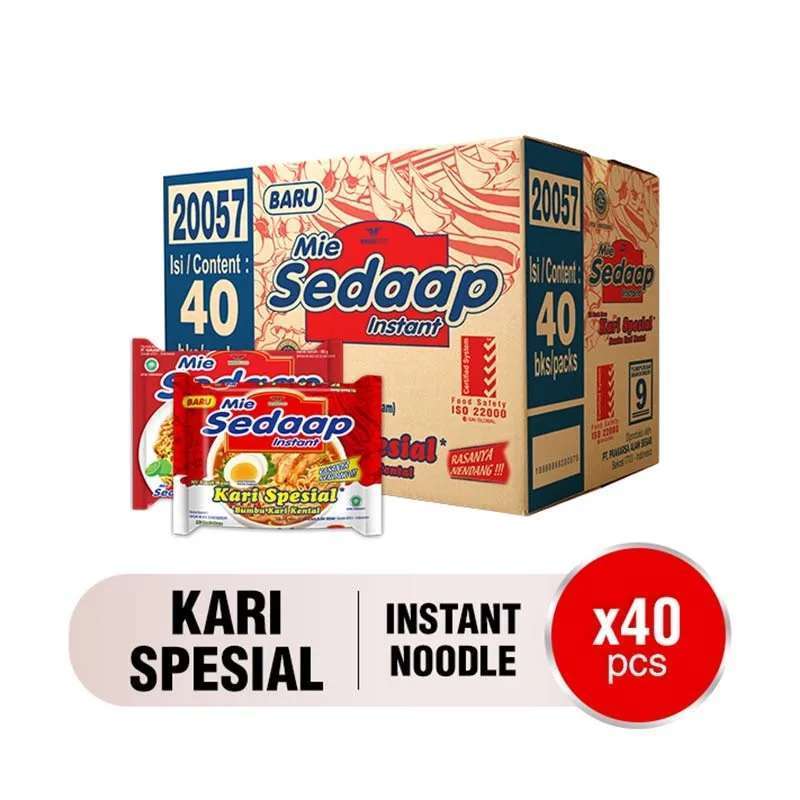 

SEDAAP MIE INSTAN RASA KARI SPESIAL 1 DUS 40 PCS