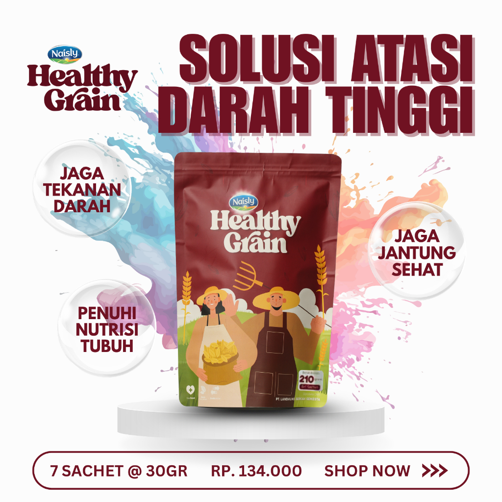 

Healthy Grain Minuman Herbal Sehat Oat Multigrain Untuk Atasi Hipertensi dan Tekanan Darah Tinggi