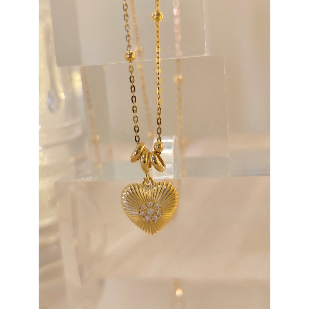 kalung emas 8k model variasi rossi siem love mt.putih