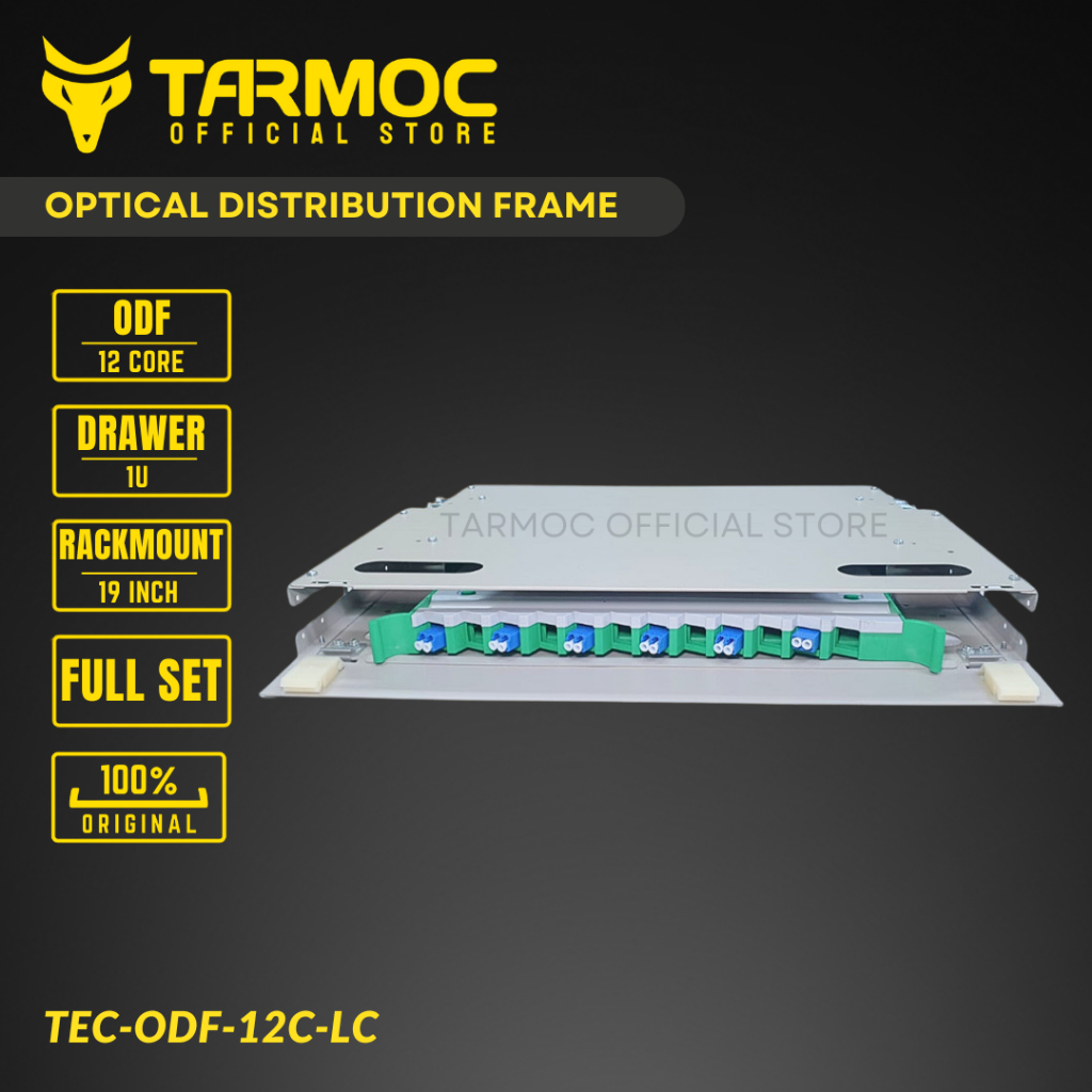 Tarmoc TEC-ODF-12C-LC | Fiber Optic ODF 12 Core / OTB 12 Core LC Lengkap