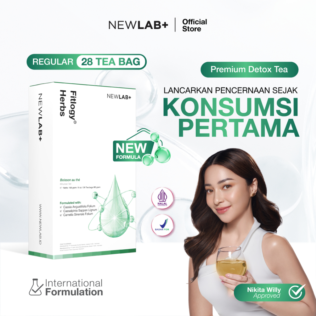 

NEWLAB Fitlogy Tea Drink | Herbal Tea | Minuman Teh Hijau Herbal 28 Tea Bags