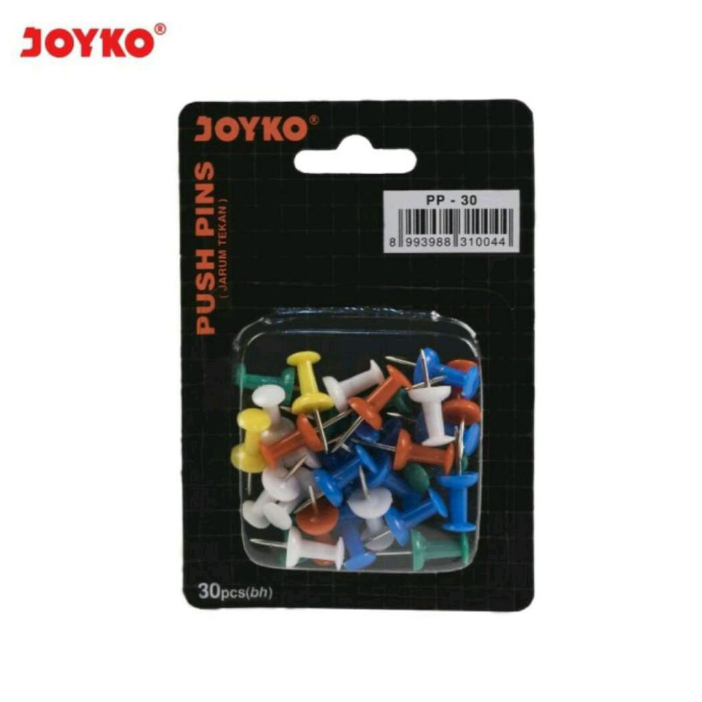 

Joyko PP-30 | Push Pin | Jarum Tekan | Pin Mading | Push Pin Sofboard | Push Pin Styrofoam