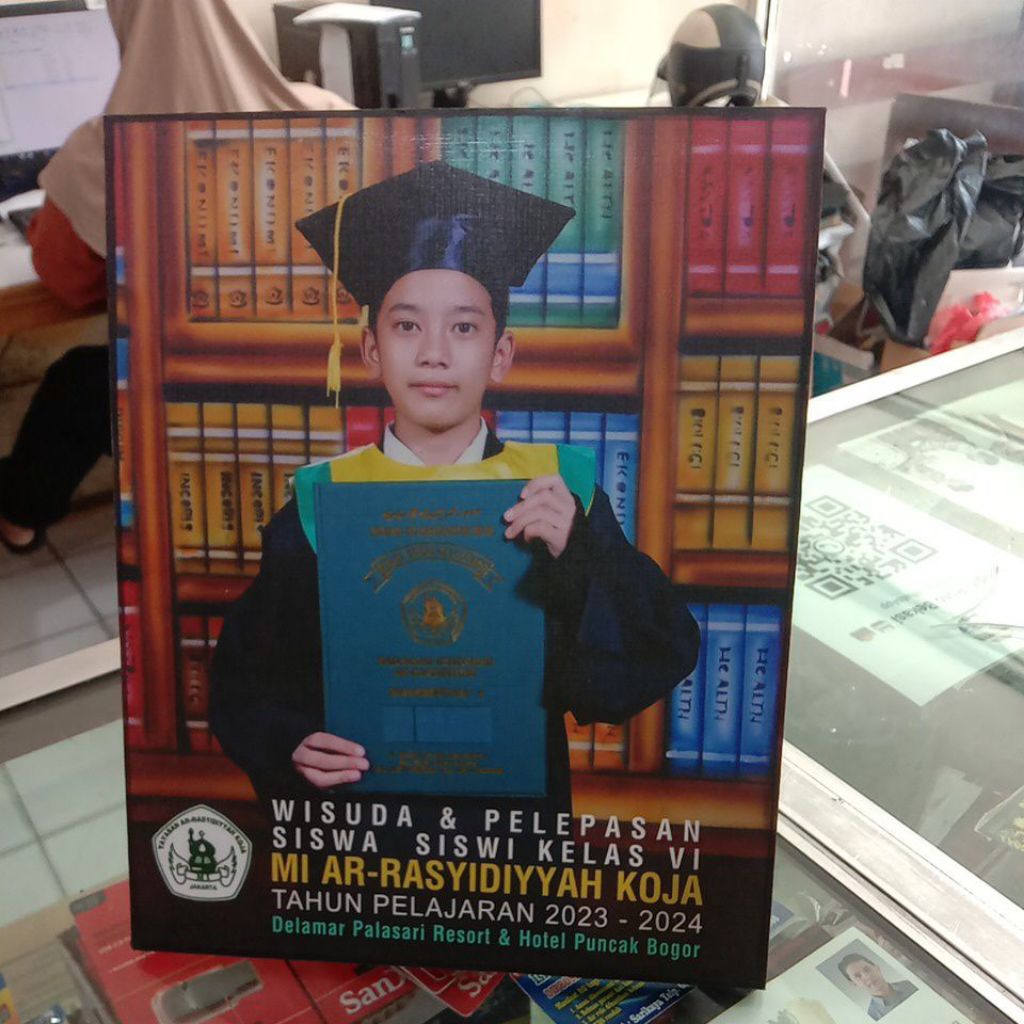 

paket cetak+panel 20x25 motif doof, kanvas, glosy