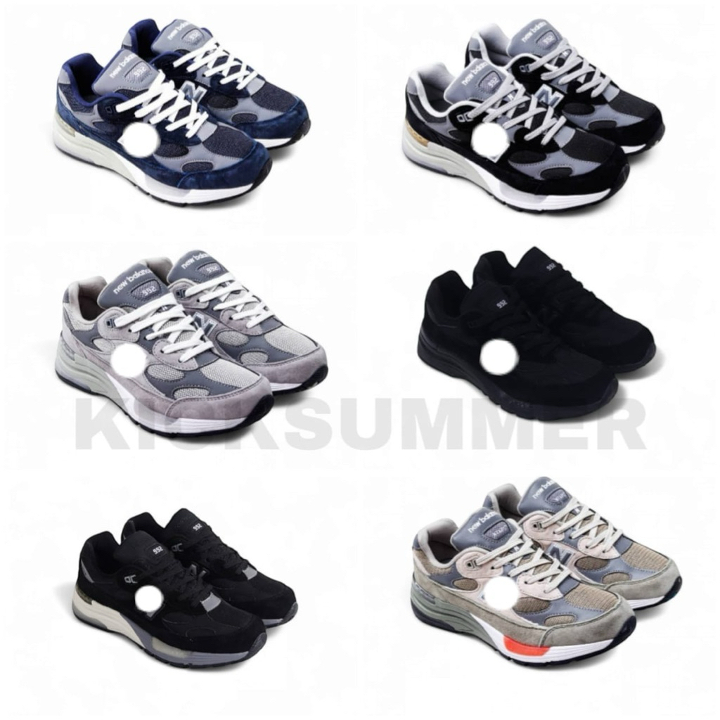 (KICKSUMMER) Sepatu 992 Black Grey