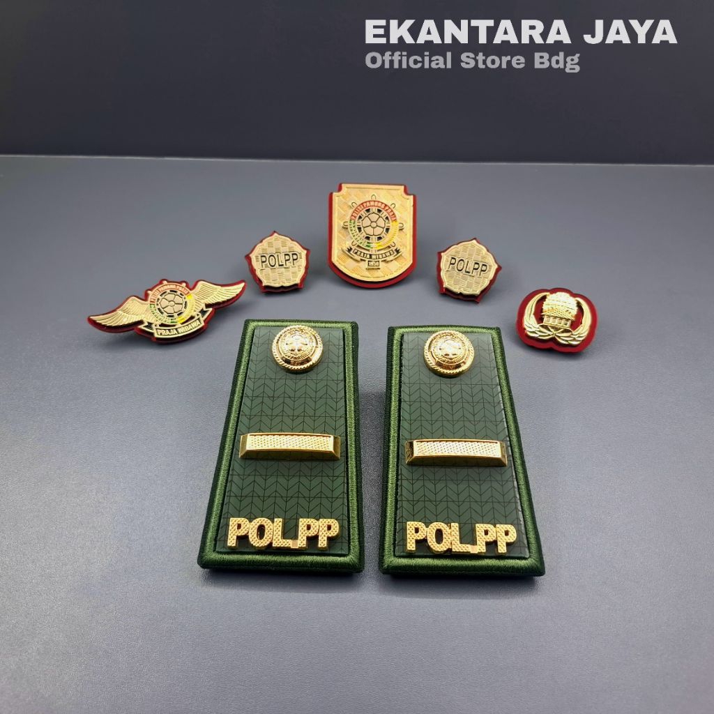 Paket Atribut Pol Pp Pangkat 2A 2B 2C 2D / 3A 3B 3C 3D / 4A 4B Satpol Pp Lengkap Premium