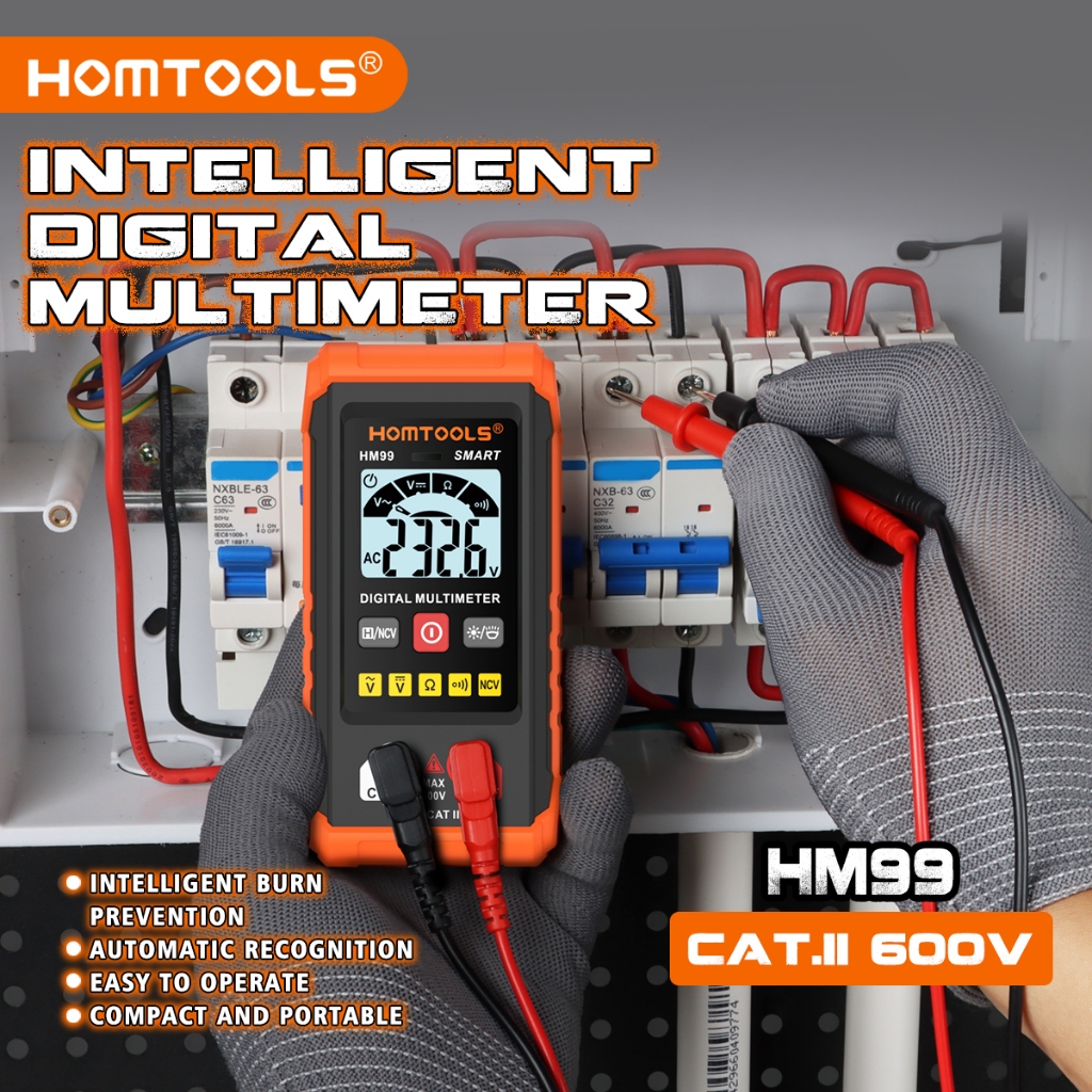HOMTOOLS HM99 digital Multimeter digital Multi meter Volt Meter Cek Arus Dan Tegangan Resistor