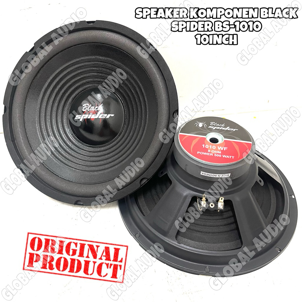 Speaker Komponen BlackSpider 1010WF 10inch 500watt 8ohm Original Black Spider BS 1010 wf Woofer ( Bi