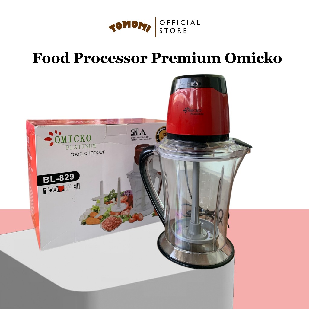 Omicko Platinum Food Chopper BL-829 / Food Processor Premium 3in1 Penggiling Daging,Sayur,Buah