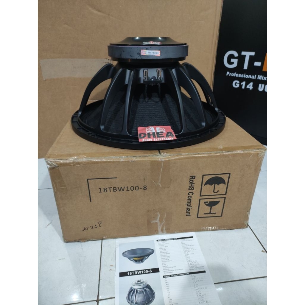 Speaker Komponen B&C 18TBW100-8 BnC audio 18 TBW 100 grade A 18 inchi voice coil 4in power 1000 - 20