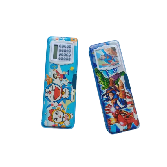 

(1 PCS) TEMPAT PENSIL / KOTAK PENSIL MAGNET KARAKTER + KALKULATOR (SPS - 8631)
