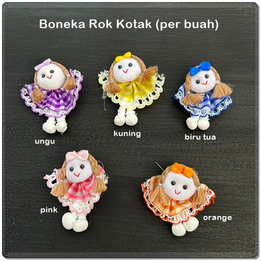 ATB-01 : Aplikasi Boneka Mini Kecil Untuk Hiasan Aksesoris Garment Box Hampers Parcel (per buah)