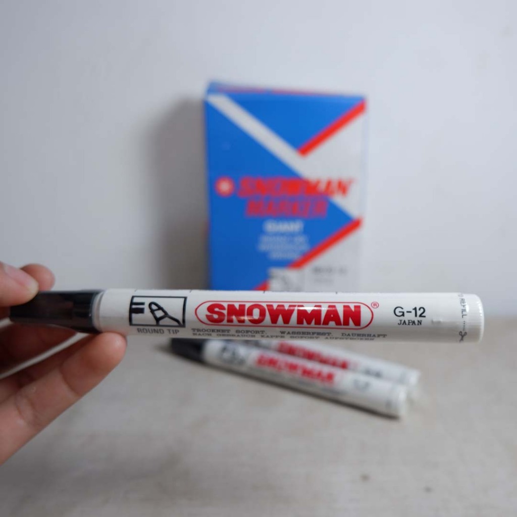 

Squair Spidol Permanent Hitam Murah Snowman Marker