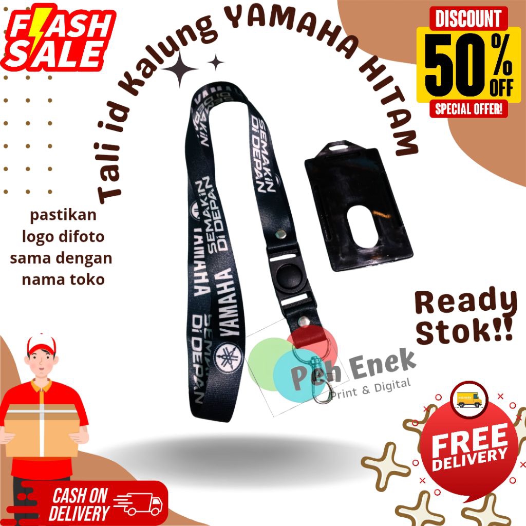 

Tali Card Yamaha Hitam/ Lanyard Yamaha Motor Gantungan Ready stok murah