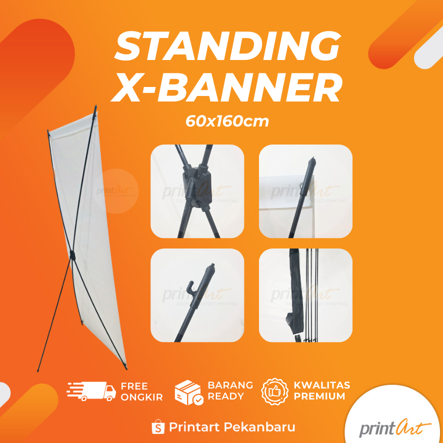 PRINTART - KAKI X-BANNER / BANNER PROMOSI / BANNER INDOOR/ BANNER OUTDOOR