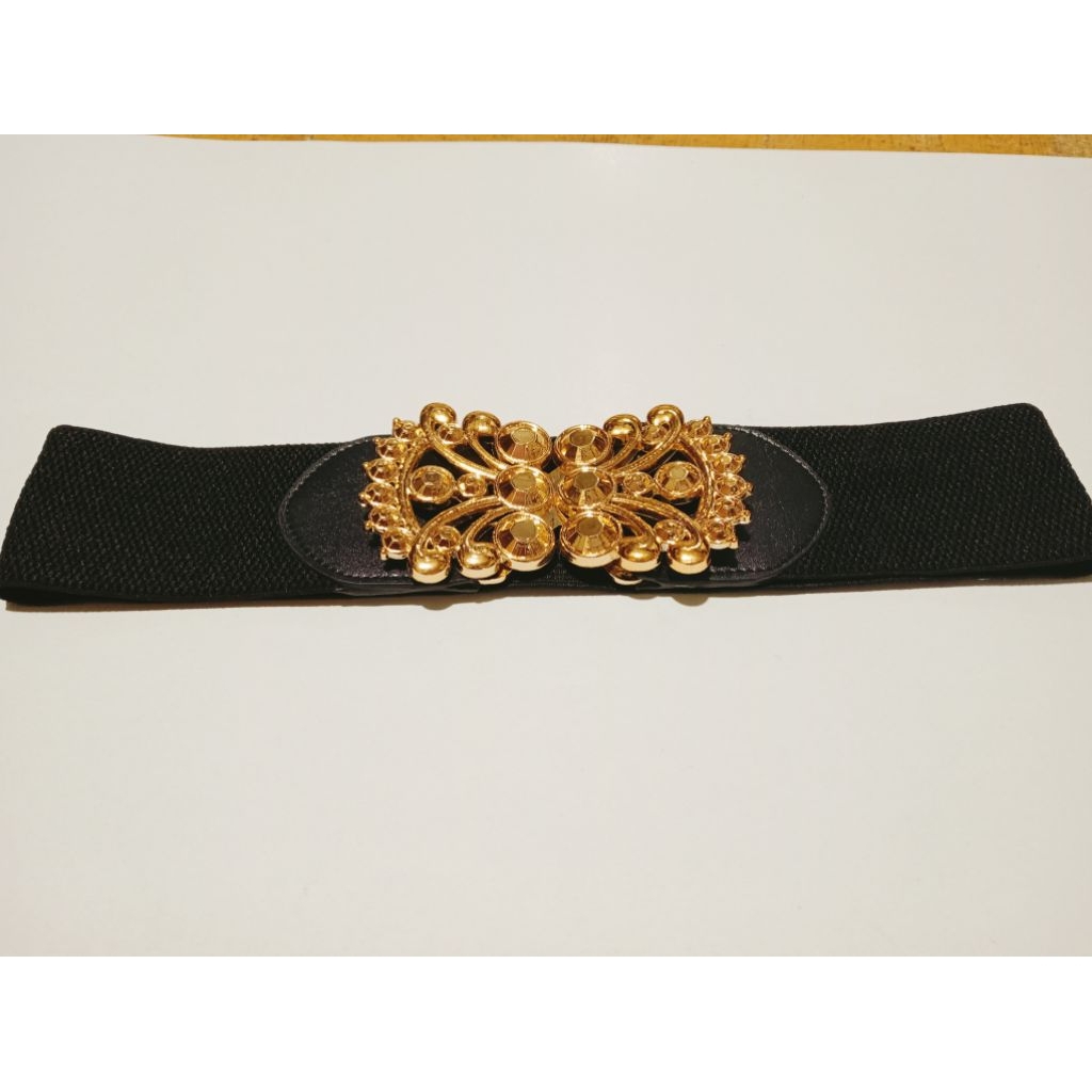 Belt Wanita Lebar Karet 6cm-Elastis Ikat Pinggang Obi Gesper Sabuk Karet Cewe Belt Wanita Fashion Im