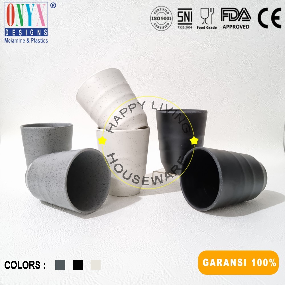 ONYX Gelas Melamin 250ml Cosmic Granit Series Gelas Minum Premium Onyx