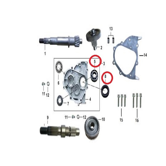 BEARING LAHAR SEAL SIL AS RODA BELAKANG KEEWAY KEWAY SHINY150 SHINY-150