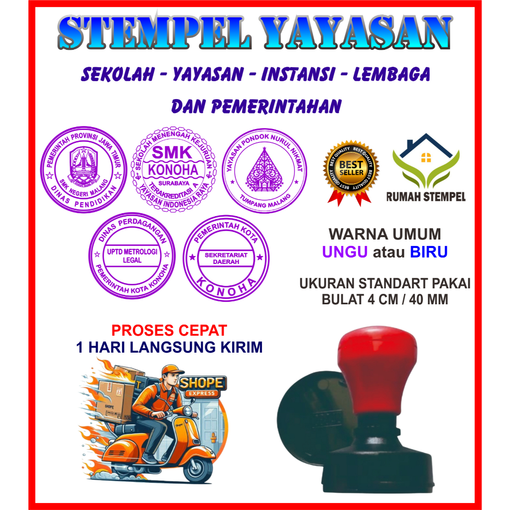 

Stempel Dinas Yayasan Lembaga Diameter 4cm
