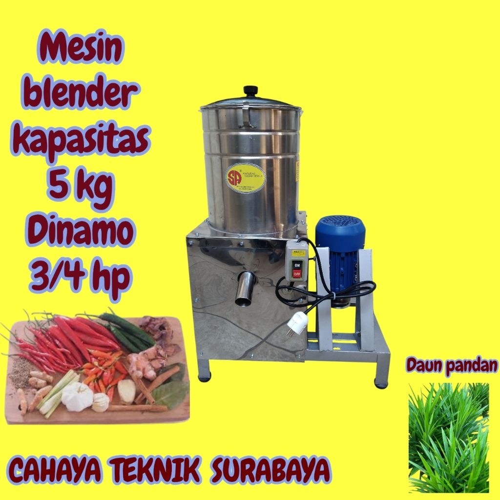 MESIN SELIP BUMBU HALUS KAPASITAS 5 KG MESIN BLENDER BUMBU MASAK KAPASITAS 5 KG