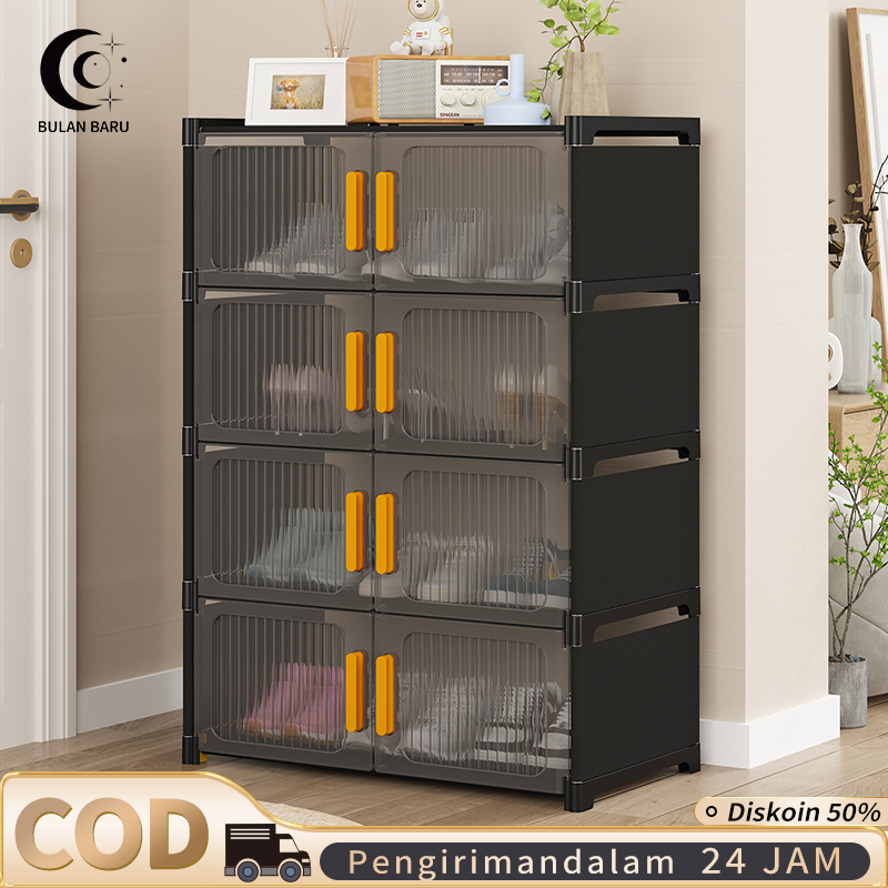 TERLARIS COD Kotak sepatu tertutup anti debu Rak Sepatu Serbaguna Rak SepatuTertutup Anti Debu