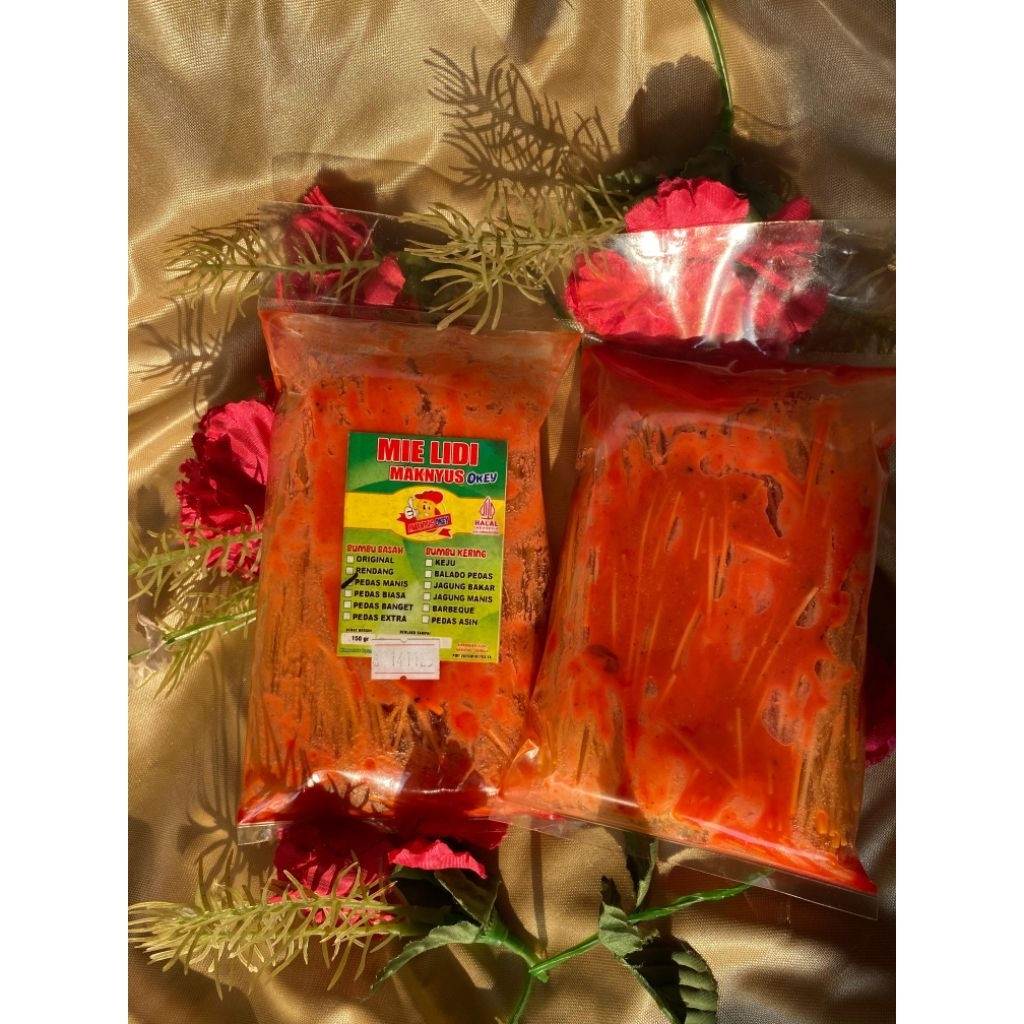 

mie lidi pedas manis bumbu basah 150gr