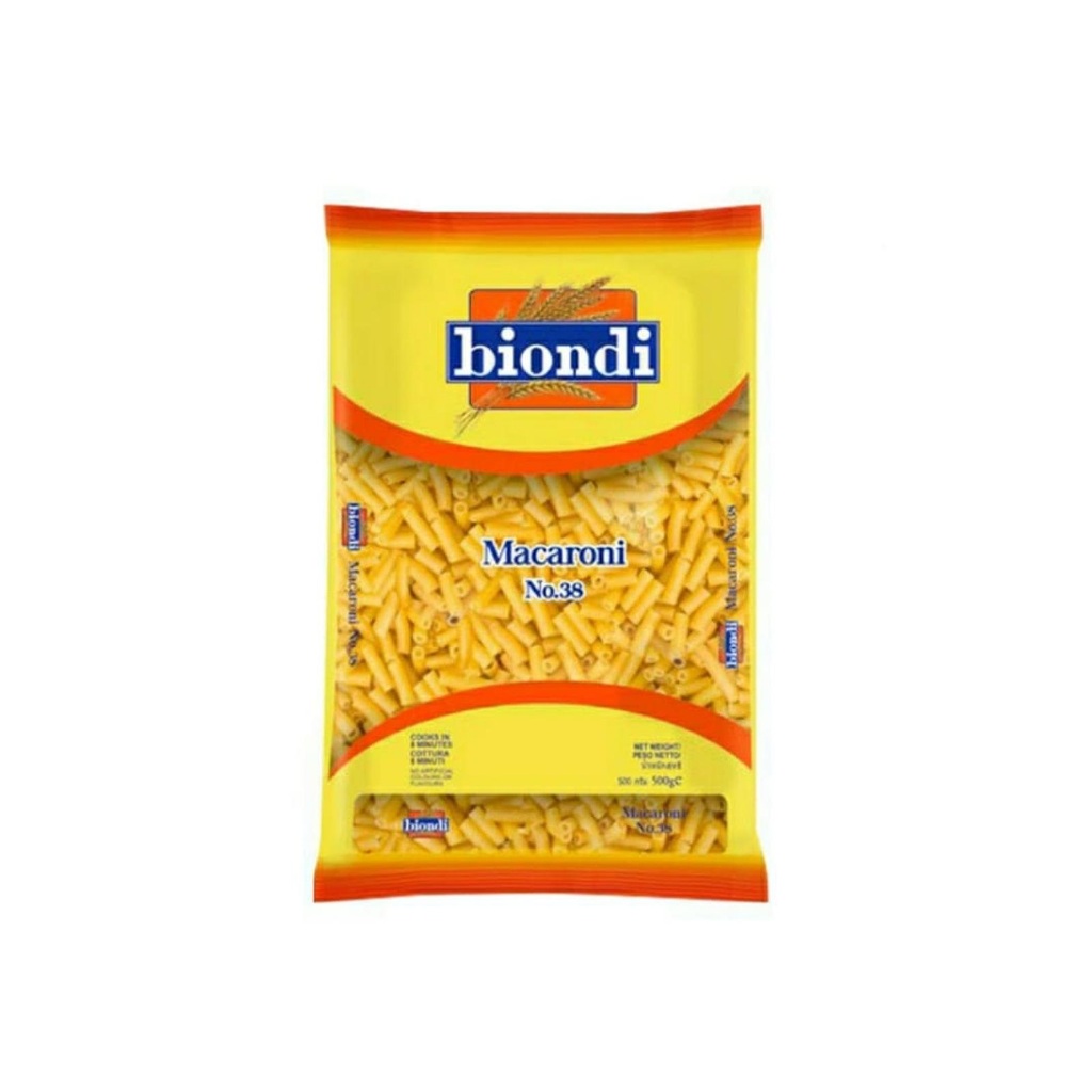 

BIONDI MACARONI No 38 500G Pasta Makaroni no.38 500gr